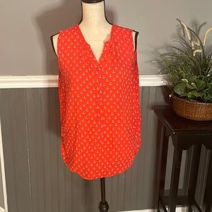 Anchor print sleeveless shirt